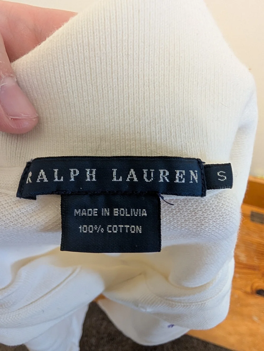 Ralph Lauren Polo Shirt Men’s Small White Purple Pony Classic - Picture 2 of 3